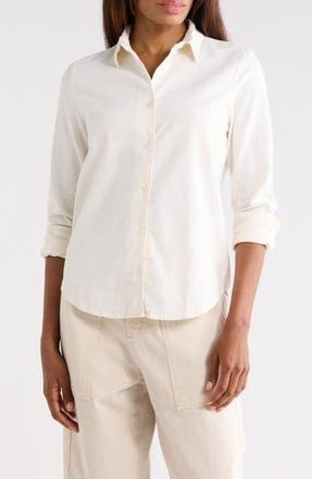 AG - Adriano Goldschmied Cade Linen & Cotton Button-Up Shirt in White Linen at Nordstrom Rack, Size X-Small