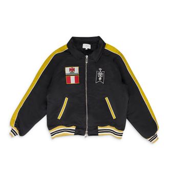 Rhude BLACK LE SOLEIL SATIN BOMBER