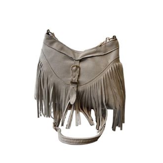 Generic Vintage Women Large Capacity Shoulder Bag, Bohemian Style Matte Texture Single Shoulder Crossbody Bag(Grey)