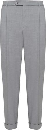 HUGO BOSS Broeken, Heren, Grijs, M, Wol, Perin Affusolati Broek