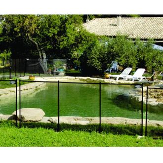 AquaLuxBad Barriera per piscina interrata nora, nera, modulo da 3,2 metri