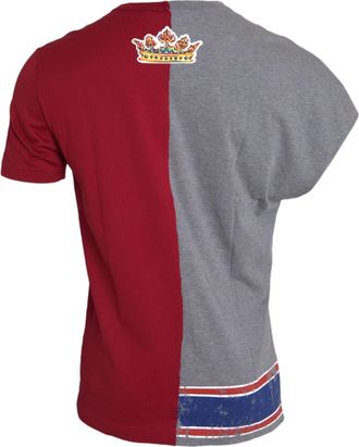 Dolce & Gabbana Multicolor Graphic Short Sleeve Mens T-shirt