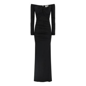 Elisabetta Franchi Dames, Jurken, Zwart, Maat: S Viscose