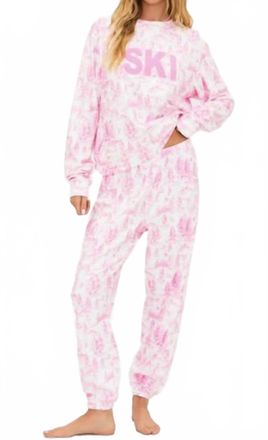 Beach Riot Cassia Ski Top In Powder Pink Toile