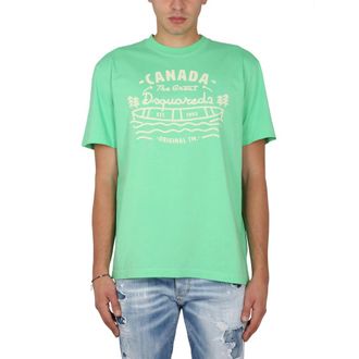 Dsquared2 Regular Fit Tee - male - Dsquared2 - T-Shirts - Green - S - Tops