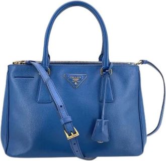 Prada Pre-owned Handbags, female, Blue, Size: ONE SIZE Pre-owned Leather Handbag