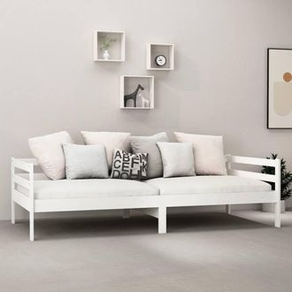 Berkfield Home Sturdy Day Bed White Solid Pinewood 90x200 cm