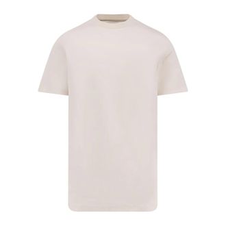 HUGO BOSS Tops, Heren, Wit, 2Xl, Katoen, T-shirt met ronde hals van gemerceriseerd Supima katoen