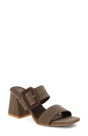 Matisse Footwear Lucy Block Heel Sandal in Chocolate Linen at Nordstrom, Size 10