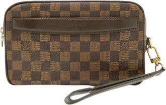 Louis Vuitton Pre-owned Clutches, female, Brown, Size: ONE SIZE Pre-owned Damier Clutch Bag
