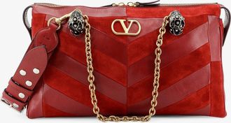 Valentino Garavani Borsa a spalla Panthea in suede e pelle - VALENTINO GARAVANI - gender_Woman
