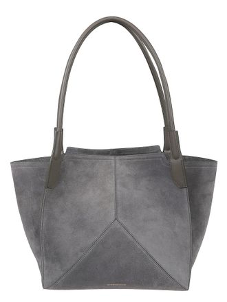 Victoria Beckham Small Victoria Grey Leather Tote Bag