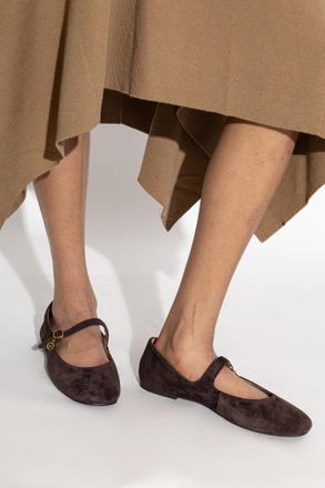 Michael Michael Kors Nellie Flex Leather Mary Jane Flats, Womens, Brown