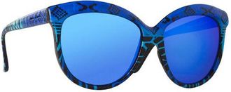 Italia Independent II 0092INX 022.000 Womens Sunglasses Blue Size 58