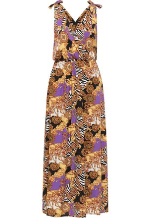 Faina Maxi-jurk met all-over print Dames Oranje Veelkleurig
