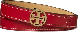 Tory Burch 1-Inch Miller Reversible Leather Belt in Tory Red /Ginger Shortbread at Nordstrom, Size Small