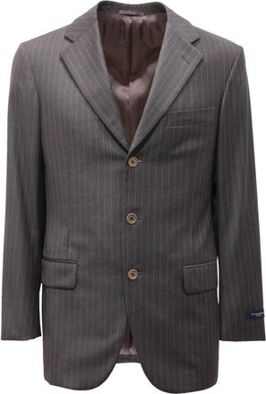 Burberry 1500/008 A5330 Pinstripes Wool Suit - Heren - Blazers - Grijs - S - Wol - Jassen