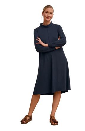 Celtic & Co. Roll Neck Jersey Dress in Navy at Nordstrom, Size 10