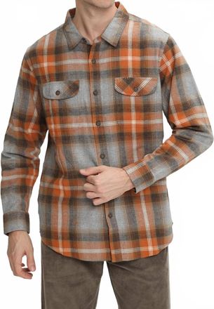 Vissla Central Coast Long Sleeve Flannel Shirt In Oxide