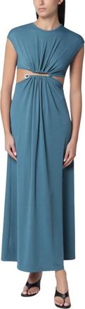 CHRISTOPHER ESBER Vestido de tirantes con cierre de cristal Droplet - Dresses - Mujer - Azul - L