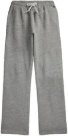 Polo Ralph Lauren Drawstring Fleece Wide-Leg Sweatpant - female - Polo Ralph Lauren - Sweatpants - Gray - L - Trousers
