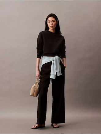 Calvin Klein Calvin Klein Womens Active Commute Wide Leg Pants - Black - XL