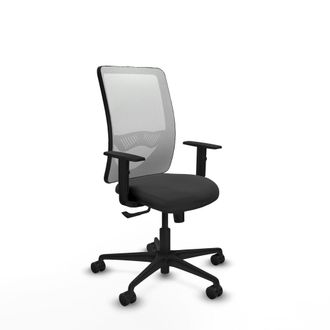 Piqueras y Crespo Silla De Oficina Piqueras Y Crespo Zulema Cuero Sint&eacute;tico Gris Oscuro Malla Blanca