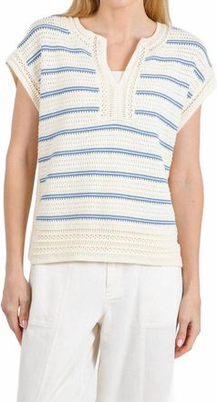 M&eacute;lissa Nepton Teresa Sweater In Cream Blue