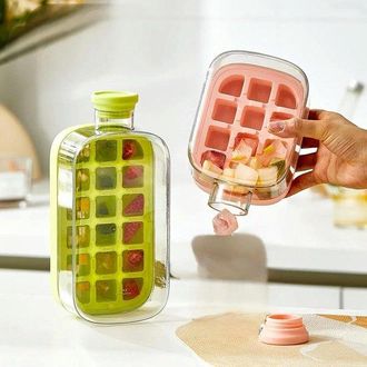 OEM Cubitera, Prensa De Hielo, Tazas, Hervidores, Whisky, Agua Y Otras Botellas, 800 Ml, Color Verde