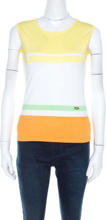 Escada Multi Colour Striped Knit Sleeveless Top