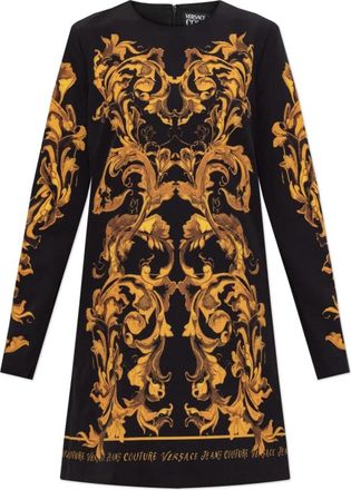 Versace Jeans Couture Porcelain Barocco A-lijn Mini Jurk - Dames - Korte kleedjes - Veelkleurig - 2XS - Polyester - Kleedjes