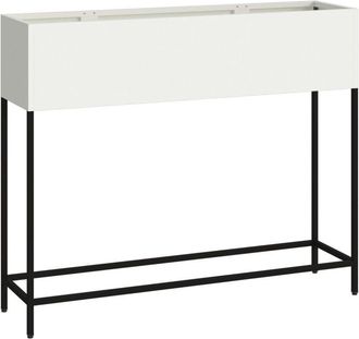 vidaXL Raised Garden Planter White 100 x 26 x 82 cm Steel vidaXL