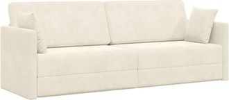 vidaXL Sofa Bed Cream 213 x 70 x 77 cm Velvet vidaXL