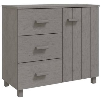 Berkfield Home Sideboard HAMAR Light Grey 90x40x80 cm Solid Pinewood | Size: 90 x 40 x 80 cm