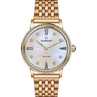 Eterna Horloges - Dames - Horloges - Geel - ONE Size - Accessoires