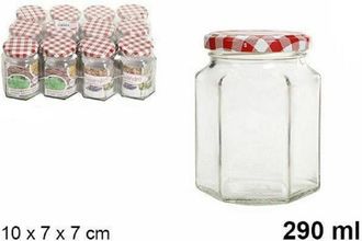 Trade Shop Trade Shop - Set 12 Pezzi Contenitore Barattolo In Vetro Con Coperchio Barattolini 290ml