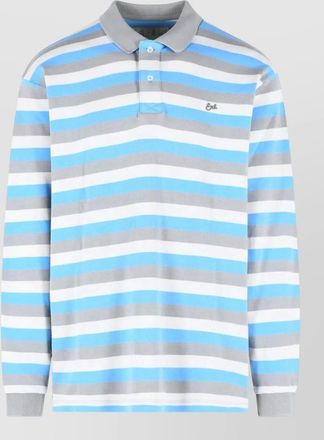 ERL cotton polo shirt striped long sleeves