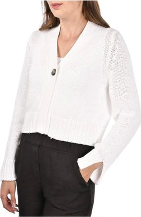 Gran Sasso Truien & Vesten, Dames, Wit, S, Stijlvolle Cardigan Sweater voor Mannen