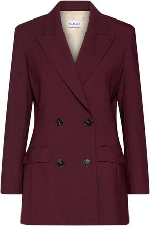 Marella Mlldente Blazer - Dames - Blazers - Rood - M - Wol - Jassen
