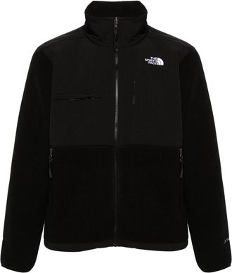 The North Face logo-print fleece jacket - men - Polyester/Nylon/Polyester - S - Black