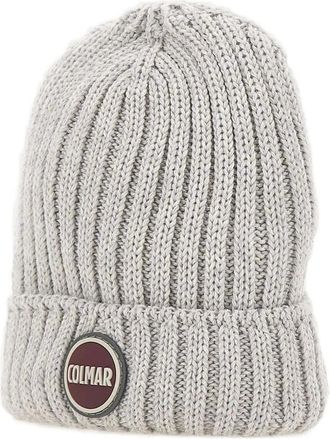 Colmar ribbed logo-patch beanie hat - unisex - Wool/Acrylic - One Size - Grey