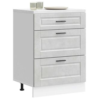 Berkfield Home Kitchen Base Cabinet Porto Concrete Grey Engineered Wood
