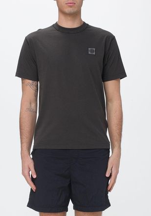 Stone Island T-shirt in jersey di cotone organico con logo Stone Island