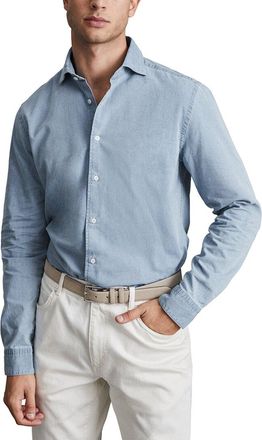 Reiss Draper Washed Chambray Casual Shirt