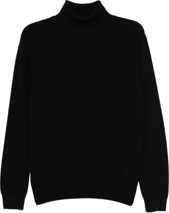 N.Peal Trafalgar sweater - men - Organic Cashmere - M - Black