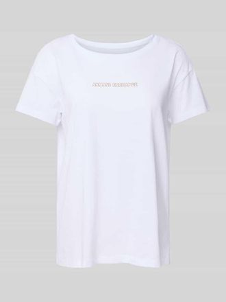 A|X Armani Exchange T-Shirt mit Label-Detail in Weiss, Gr&ouml;&szlig;e XS