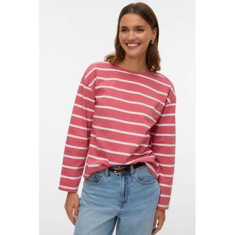 Vero Moda gestreepte top rood