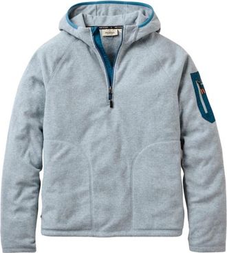 Passenger Forestscape Recycled Grid Fleece Hoodie Fleecepullover f&uuml;r Herren | grau
