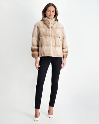Gorski Mink Jacket with Stone Marten Trim