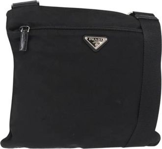 Prada Pre-owned Cross Body Bags, female, Black, Size: ONE SIZE Pre-owned Nylon Vintage Cross Body Bag